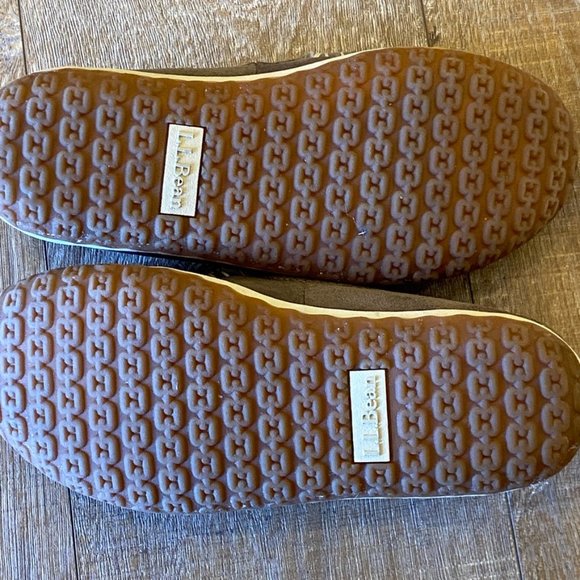 LL Bean Womens Slip On Moccasin Taupe Suede 8 M - Picture 8 of 8